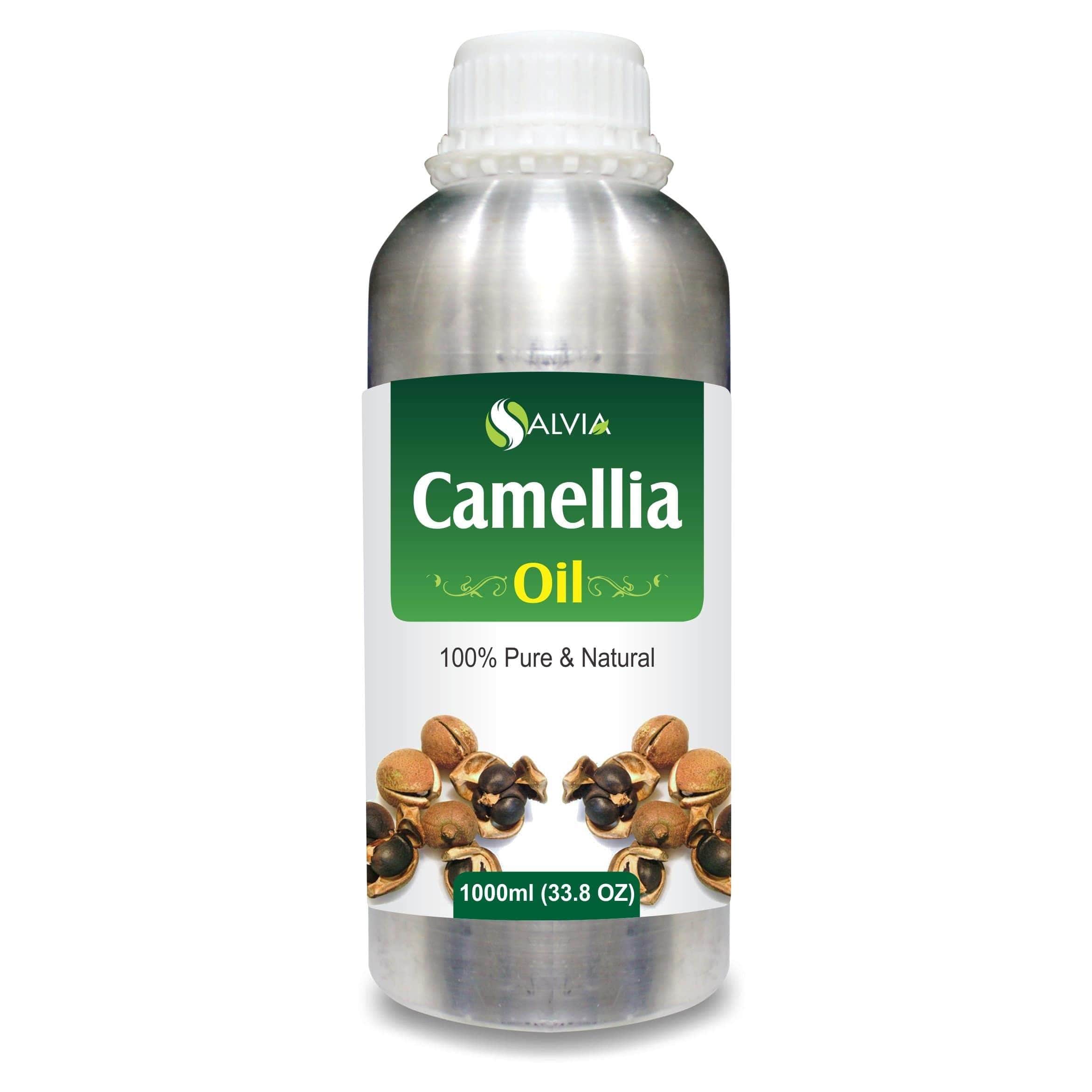 Salvia Natural Carrier Oils 1000ml Camellia Oil (Camellia oleifera) Pure & Natural Carrier Oil